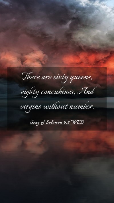 Picture 03 - Song of Solomon 6:8 WEB Mobile Phone Wallpaper - There are sixty queens, eighty concubines, And - Mobile Bible Verse Wallpaper