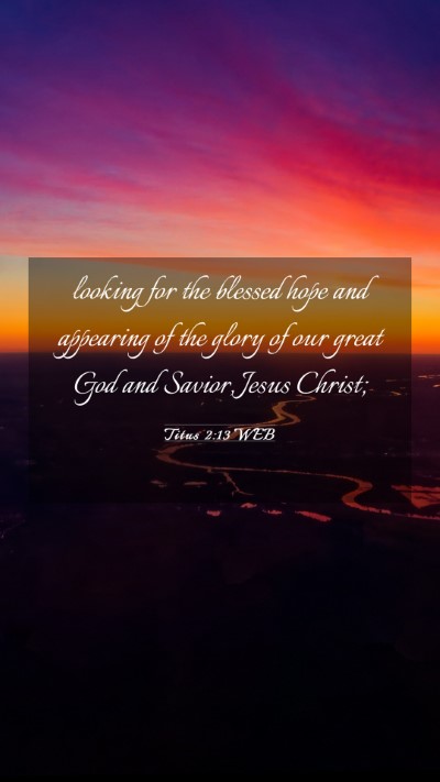 Picture 03 - Titus 2:13 WEB Mobile Phone Wallpaper - looking for the blessed hope and appearing of the - Mobile Bible Verse Wallpaper