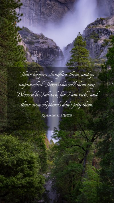 Picture 03 - Zechariah 11:5 WEB Mobile Phone Wallpaper - Their buyers slaughter them, and go unpunished. - Mobile Bible Verse Wallpaper