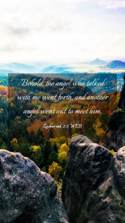 Picture 03 - Zechariah 2:3 WEB Mobile Phone Wallpaper - Behold, the angel who talked with me went forth, - Mobile Bible Verse Wallpaper