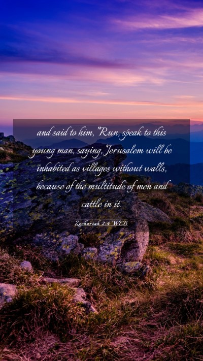 Picture 03 - Zechariah 2:4 WEB Mobile Phone Wallpaper - and said to him, 