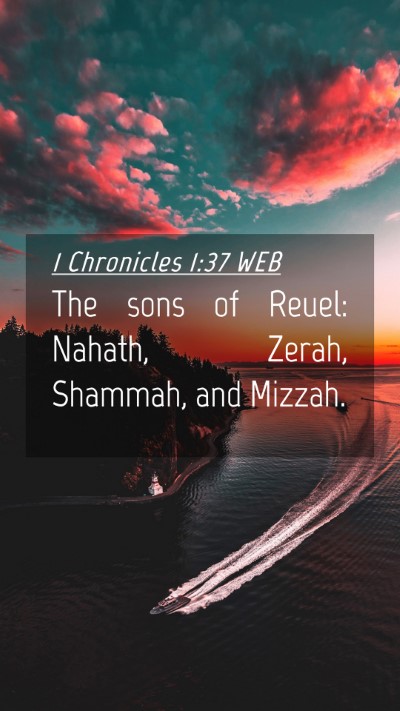 Picture 04 - 1 Chronicles 1:37 WEB Mobile Phone Wallpaper - The sons of Reuel: Nahath, Zerah, Shammah, and - Mobile Bible Verse Wallpaper