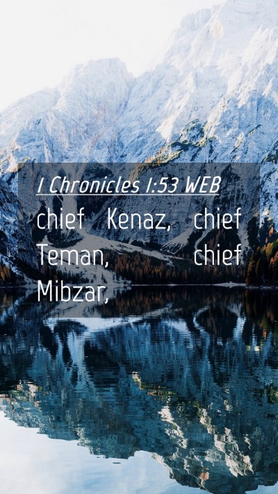 Picture 04 - 1 Chronicles 1:53 WEB Mobile Phone Wallpaper - chief Kenaz, chief Teman, chief - Mobile Bible Verse Wallpaper