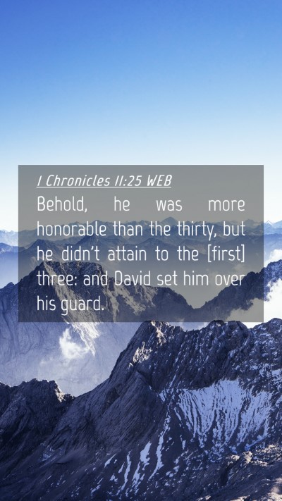 Picture 04 - 1 Chronicles 11:25 WEB Mobile Phone Wallpaper - Behold, he was more honorable than the thirty, - Mobile Bible Verse Wallpaper