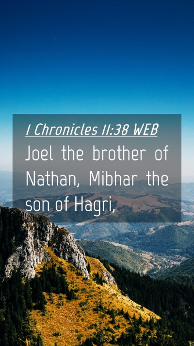 Picture 04 - 1 Chronicles 11:38 WEB Mobile Phone Wallpaper - Joel the brother of Nathan, Mibhar the son of - Mobile Bible Verse Wallpaper
