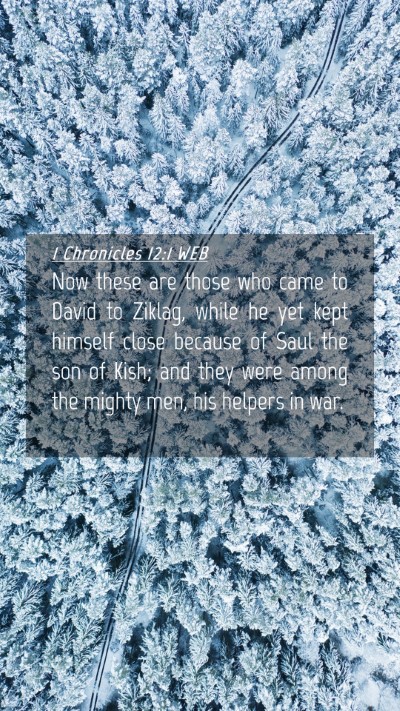 Picture 04 - 1 Chronicles 12:1 WEB Mobile Phone Wallpaper - Now these are those who came to David to Ziklag, - Mobile Bible Verse Wallpaper
