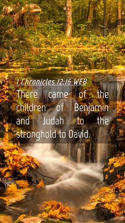 Picture 04 - 1 Chronicles 12:16 WEB Mobile Phone Wallpaper - There came of the children of Benjamin and Judah - Mobile Bible Verse Wallpaper