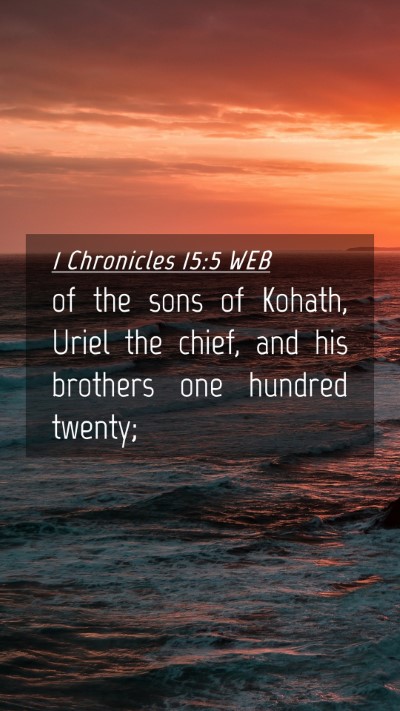 Picture 04 - 1 Chronicles 15:5 WEB Mobile Phone Wallpaper - of the sons of Kohath, Uriel the chief, and his - Mobile Bible Verse Wallpaper
