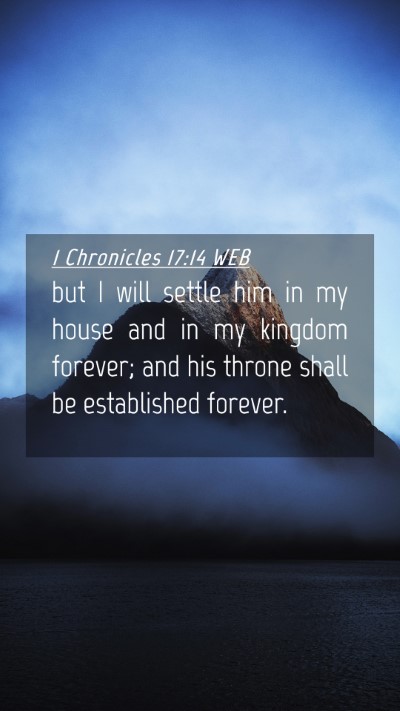 Picture 04 - 1 Chronicles 17:14 WEB Mobile Phone Wallpaper - but I will settle him in my house and in my - Mobile Bible Verse Wallpaper