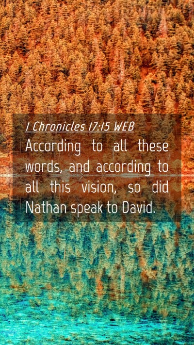 Picture 04 - 1 Chronicles 17:15 WEB Mobile Phone Wallpaper - According to all these words, and according to - Mobile Bible Verse Wallpaper