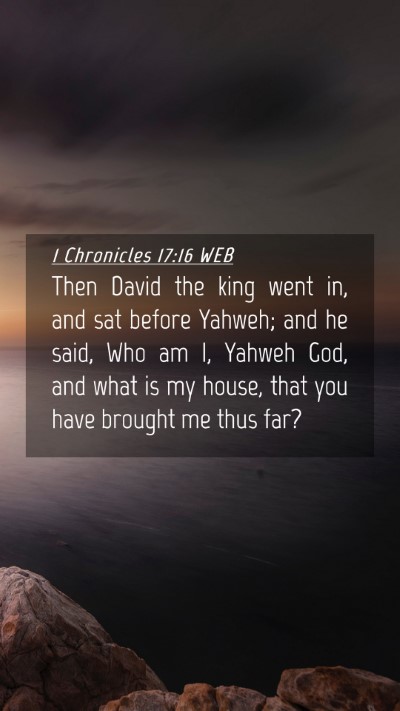 Picture 04 - 1 Chronicles 17:16 WEB Mobile Phone Wallpaper - Then David the king went in, and sat before - Mobile Bible Verse Wallpaper