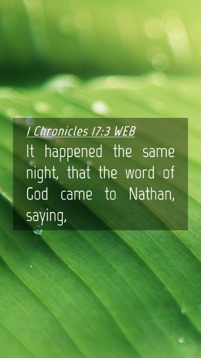 Picture 04 - 1 Chronicles 17:3 WEB Mobile Phone Wallpaper - It happened the same night, that the word of God - Mobile Bible Verse Wallpaper