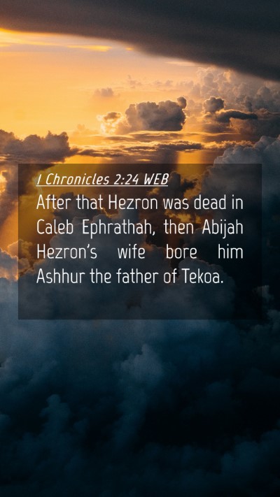 Picture 04 - 1 Chronicles 2:24 WEB Mobile Phone Wallpaper - After that Hezron was dead in Caleb Ephrathah, - Mobile Bible Verse Wallpaper