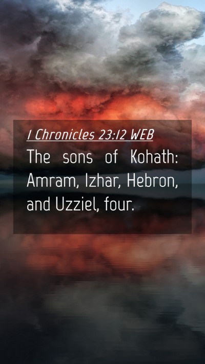 Picture 04 - 1 Chronicles 23:12 WEB Mobile Phone Wallpaper - The sons of Kohath: Amram, Izhar, Hebron, and - Mobile Bible Verse Wallpaper