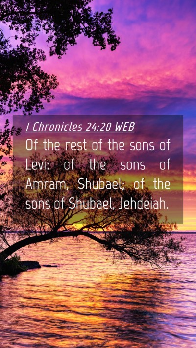 Picture 04 - 1 Chronicles 24:20 WEB Mobile Phone Wallpaper - Of the rest of the sons of Levi: of the sons of - Mobile Bible Verse Wallpaper