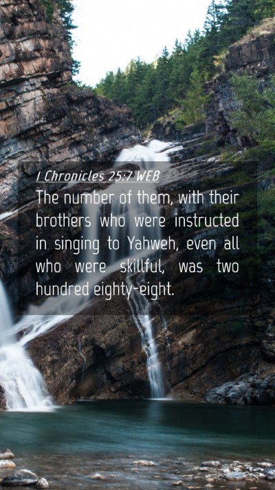 Picture 04 - 1 Chronicles 25:7 WEB Mobile Phone Wallpaper - The number of them, with their brothers who were - Mobile Bible Verse Wallpaper
