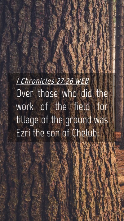 Picture 04 - 1 Chronicles 27:26 WEB Mobile Phone Wallpaper - Over those who did the work of the field for - Mobile Bible Verse Wallpaper