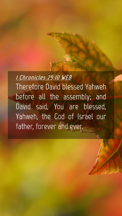 Picture 04 - 1 Chronicles 29:10 WEB Mobile Phone Wallpaper - Therefore David blessed Yahweh before all the - Mobile Bible Verse Wallpaper