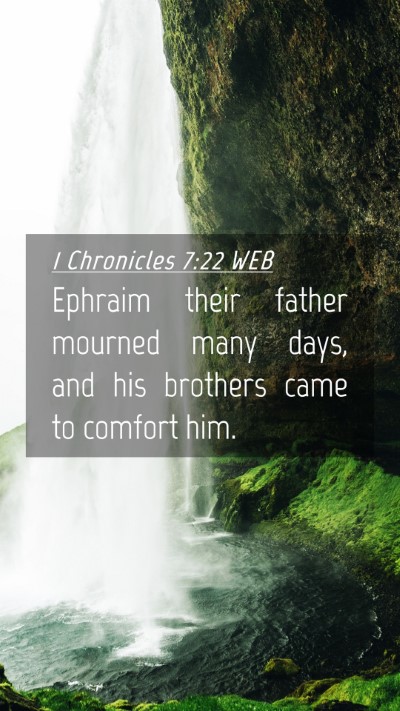 Picture 04 - 1 Chronicles 7:22 WEB Mobile Phone Wallpaper - Ephraim their father mourned many days, and his - Mobile Bible Verse Wallpaper