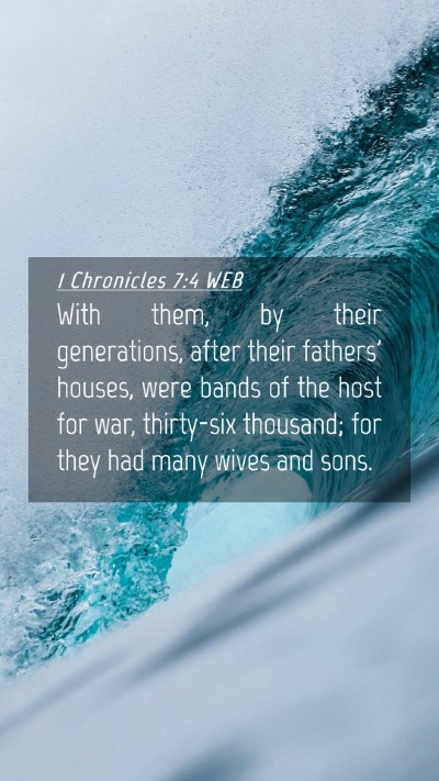 Picture 04 - 1 Chronicles 7:4 WEB Mobile Phone Wallpaper - With them, by their generations, after their - Mobile Bible Verse Wallpaper