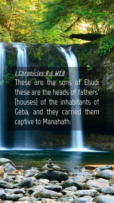 Picture 04 - 1 Chronicles 8:6 WEB Mobile Phone Wallpaper - These are the sons of Ehud: these are the heads - Mobile Bible Verse Wallpaper