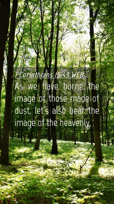 Picture 04 - 1 Corinthians 15:49 WEB Mobile Phone Wallpaper - As we have borne the image of those made of dust, - Mobile Bible Verse Wallpaper
