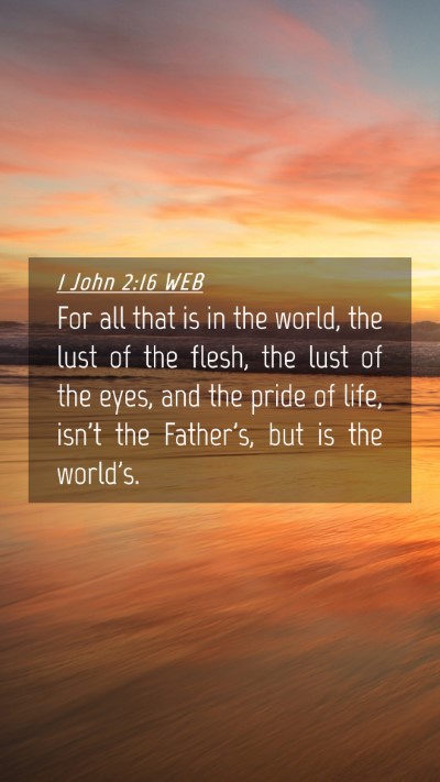 Picture 04 - 1 John 2:16 WEB Mobile Phone Wallpaper - For all that is in the world, the lust of the - Mobile Bible Verse Wallpaper