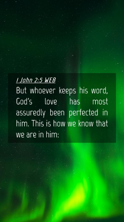 Picture 04 - 1 John 2:5 WEB Mobile Phone Wallpaper - But whoever keeps his word, God's love has most - Mobile Bible Verse Wallpaper