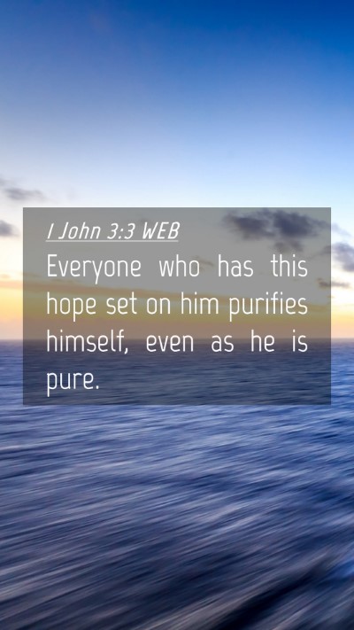 Picture 04 - 1 John 3:3 WEB Mobile Phone Wallpaper - Everyone who has this hope set on him purifies - Mobile Bible Verse Wallpaper