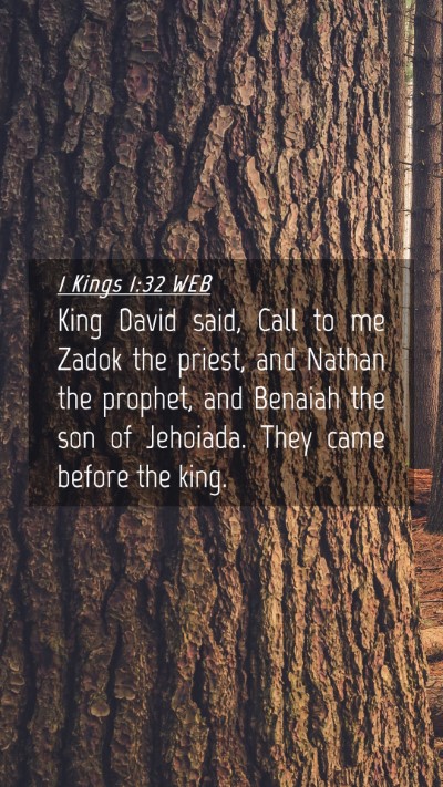 Picture 04 - 1 Kings 1:32 WEB Mobile Phone Wallpaper - King David said, Call to me Zadok the priest, and - Mobile Bible Verse Wallpaper