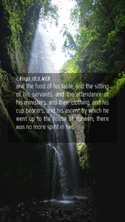 Picture 04 - 1 Kings 10:5 WEB Mobile Phone Wallpaper - and the food of his table, and the sitting of his - Mobile Bible Verse Wallpaper