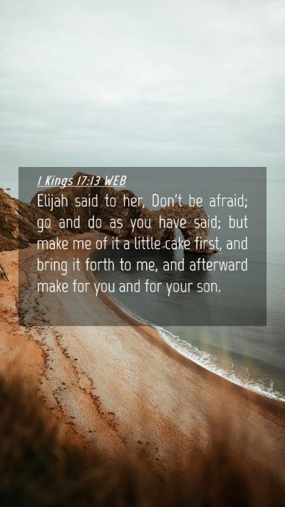 Picture 04 - 1 Kings 17:13 WEB Mobile Phone Wallpaper - Elijah said to her, Don't be afraid; go and do as - Mobile Bible Verse Wallpaper