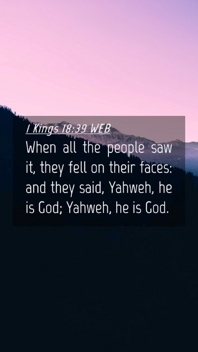 Picture 04 - 1 Kings 18:39 WEB Mobile Phone Wallpaper - When all the people saw it, they fell on their - Mobile Bible Verse Wallpaper