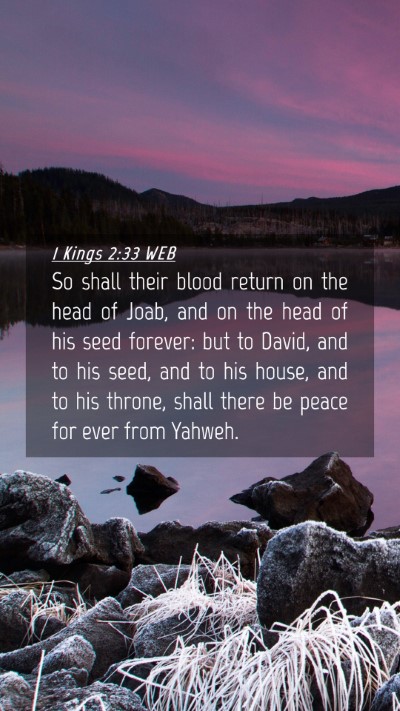 Picture 04 - 1 Kings 2:33 WEB Mobile Phone Wallpaper - So shall their blood return on the head of Joab, - Mobile Bible Verse Wallpaper