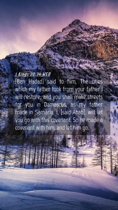 Picture 04 - 1 Kings 20:34 WEB Mobile Phone Wallpaper - [Ben Hadad] said to him, The cities which my - Mobile Bible Verse Wallpaper