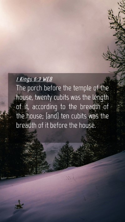 Picture 04 - 1 Kings 6:3 WEB Mobile Phone Wallpaper - The porch before the temple of the house, twenty - Mobile Bible Verse Wallpaper