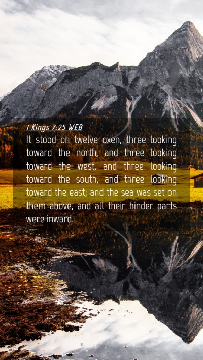 Picture 04 - 1 Kings 7:25 WEB Mobile Phone Wallpaper - It stood on twelve oxen, three looking toward the - Mobile Bible Verse Wallpaper