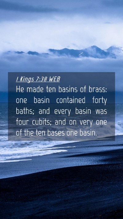 Picture 04 - 1 Kings 7:38 WEB Mobile Phone Wallpaper - He made ten basins of brass: one basin contained - Mobile Bible Verse Wallpaper