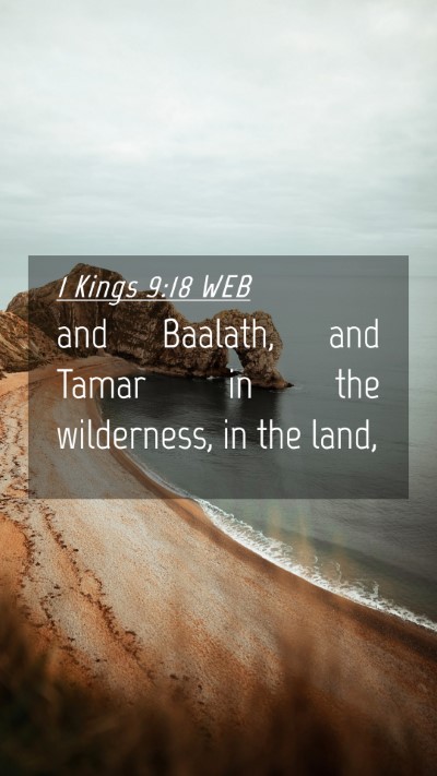 Picture 04 - 1 Kings 9:18 WEB Mobile Phone Wallpaper - and Baalath, and Tamar in the wilderness, in the - Mobile Bible Verse Wallpaper