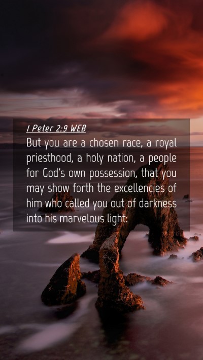 Picture 04 - 1 Peter 2:9 WEB Mobile Phone Wallpaper - But you are a chosen race, a royal priesthood, a - Mobile Bible Verse Wallpaper