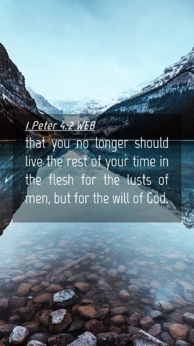 Picture 04 - 1 Peter 4:2 WEB Mobile Phone Wallpaper - that you no longer should live the rest of your - Mobile Bible Verse Wallpaper