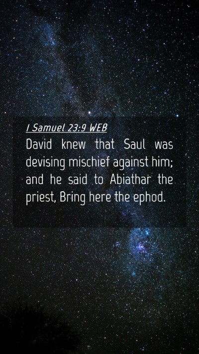 Picture 04 - 1 Samuel 23:9 WEB Mobile Phone Wallpaper - David knew that Saul was devising mischief - Mobile Bible Verse Wallpaper