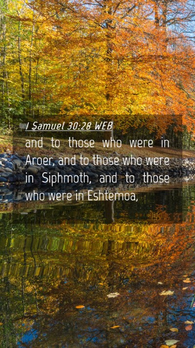 Picture 04 - 1 Samuel 30:28 WEB Mobile Phone Wallpaper - and to those who were in Aroer, and to those who - Mobile Bible Verse Wallpaper