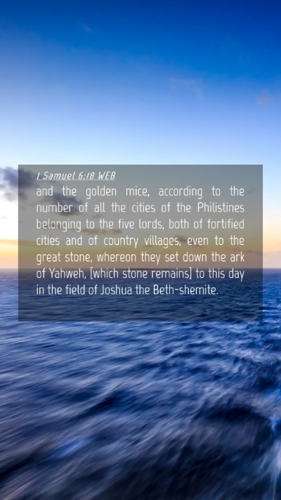 Picture 04 - 1 Samuel 6:18 WEB Mobile Phone Wallpaper - and the golden mice, according to the number of - Mobile Bible Verse Wallpaper