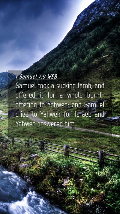 Picture 04 - 1 Samuel 7:9 WEB Mobile Phone Wallpaper - Samuel took a sucking lamb, and offered it for a - Mobile Bible Verse Wallpaper