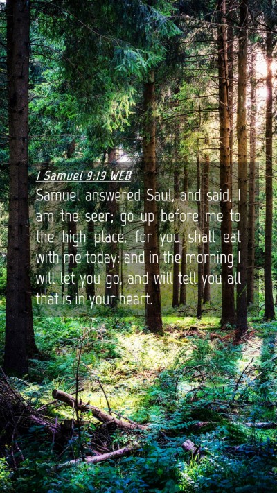 Picture 04 - 1 Samuel 9:19 WEB Mobile Phone Wallpaper - Samuel answered Saul, and said, I am the seer; go - Mobile Bible Verse Wallpaper