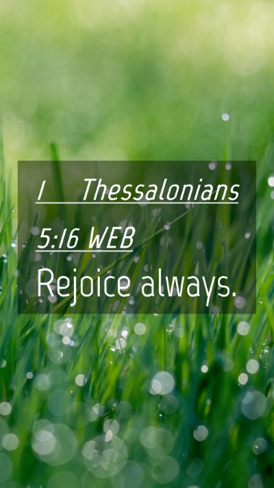 Picture 04 - 1 Thessalonians 5:16 WEB Mobile Phone Wallpaper - Rejoice - Mobile Bible Verse Wallpaper