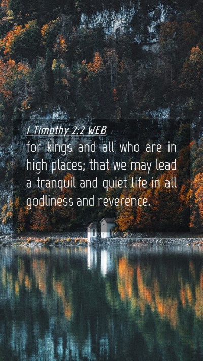 Picture 04 - 1 Timothy 2:2 WEB Mobile Phone Wallpaper - for kings and all who are in high places; that we - Mobile Bible Verse Wallpaper