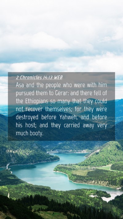 Picture 04 - 2 Chronicles 14:13 WEB Mobile Phone Wallpaper - Asa and the people who were with him pursued them - Mobile Bible Verse Wallpaper