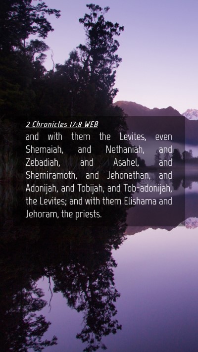 Picture 04 - 2 Chronicles 17:8 WEB Mobile Phone Wallpaper - and with them the Levites, even Shemaiah, and - Mobile Bible Verse Wallpaper